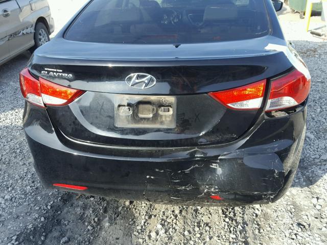 KMHDH4AE3CU469104 - 2012 HYUNDAI ELANTRA GL BLACK photo 9