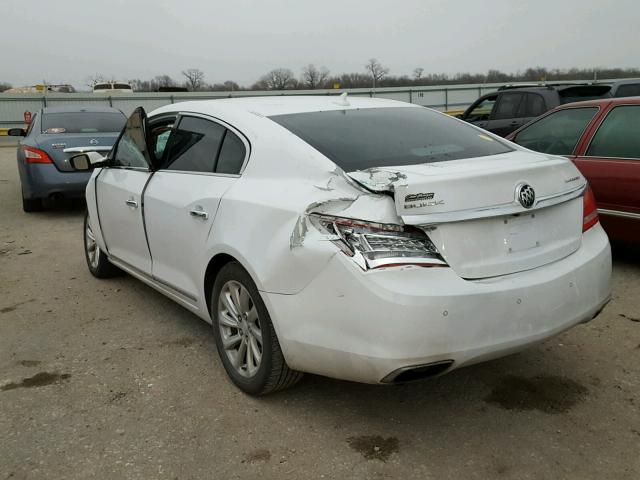 1G4GB5G37EF304884 - 2014 BUICK LACROSSE WHITE photo 3