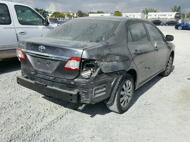 2T1BU4EE5CC857420 - 2012 TOYOTA COROLLA BA GRAY photo 4