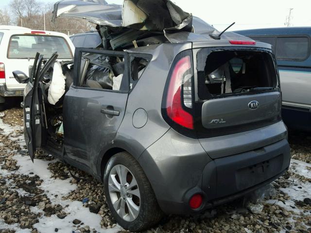 KNDJP3A53F7183955 - 2015 KIA SOUL + GRAY photo 3