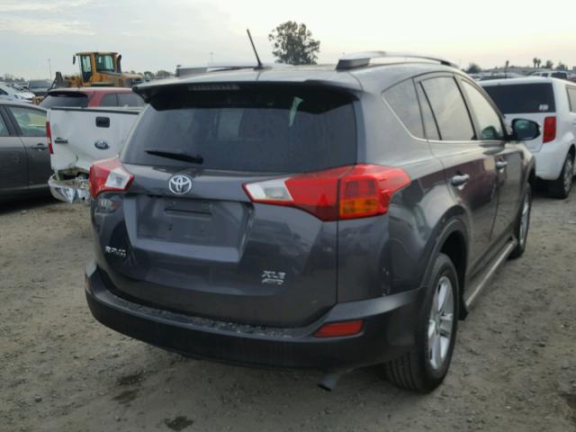 2T3RFREVXEW140834 - 2014 TOYOTA RAV4 XLE GRAY photo 4