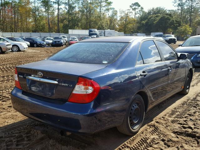 4T1BE32K33U653232 - 2003 TOYOTA CAMRY LE BLUE photo 4