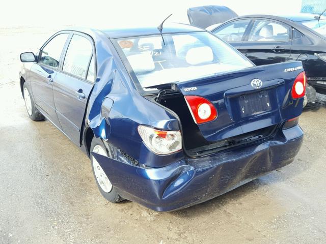 2T1BR32E23C116156 - 2003 TOYOTA COROLLA BLUE photo 3