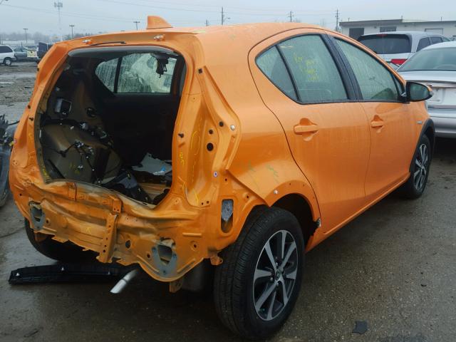 JTDKDTB31J1603895 - 2018 TOYOTA PRIUS C ORANGE photo 4