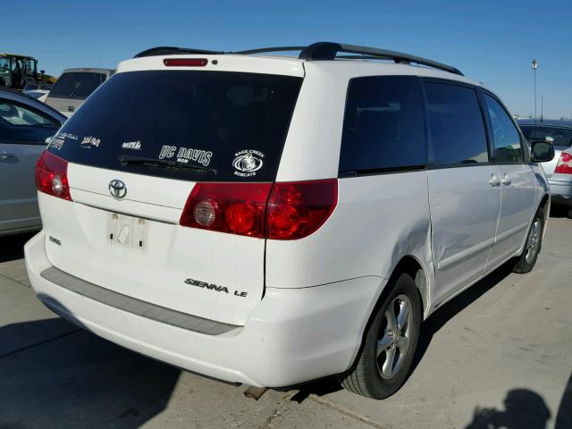 5TDZA23C26S562879 - 2006 TOYOTA SIENNA CE WHITE photo 4