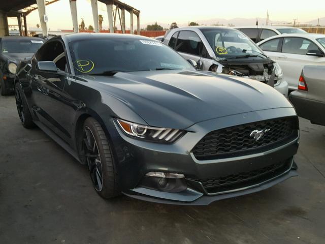 1FA6P8TH3F5338774 - 2015 FORD MUSTANG GREEN photo 1