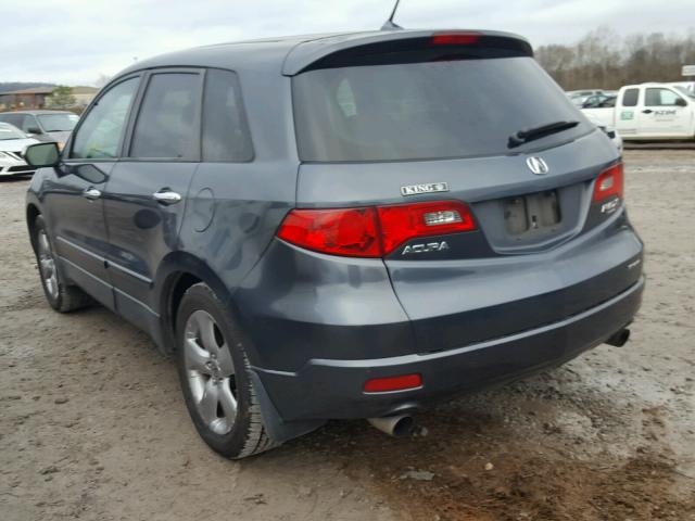 5J8TB18537A023145 - 2007 ACURA RDX TECHNO CHARCOAL photo 3