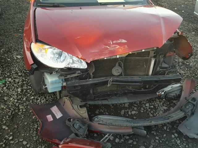 KMHDU46D09U669247 - 2009 HYUNDAI ELANTRA GL RED photo 7