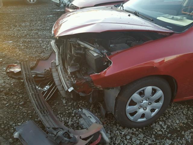 KMHDU46D09U669247 - 2009 HYUNDAI ELANTRA GL RED photo 9