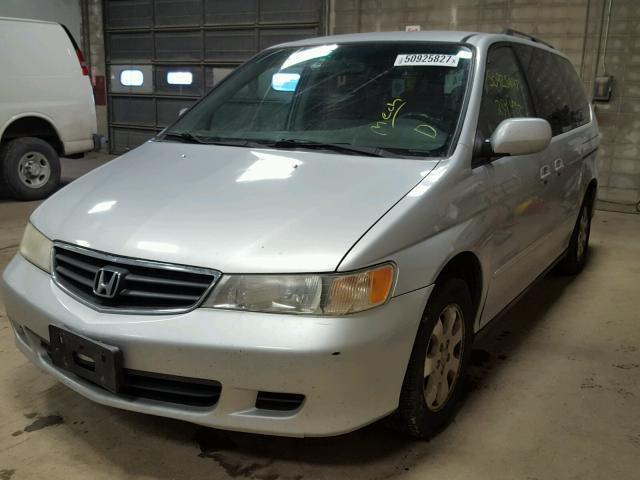 2HKRL18672H553604 - 2002 HONDA ODYSSEY EX SILVER photo 2