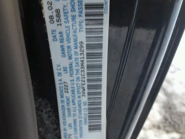 3VWFE21C33M413299 - 2003 VOLKSWAGEN NEW BEETLE 黑色 照片 10