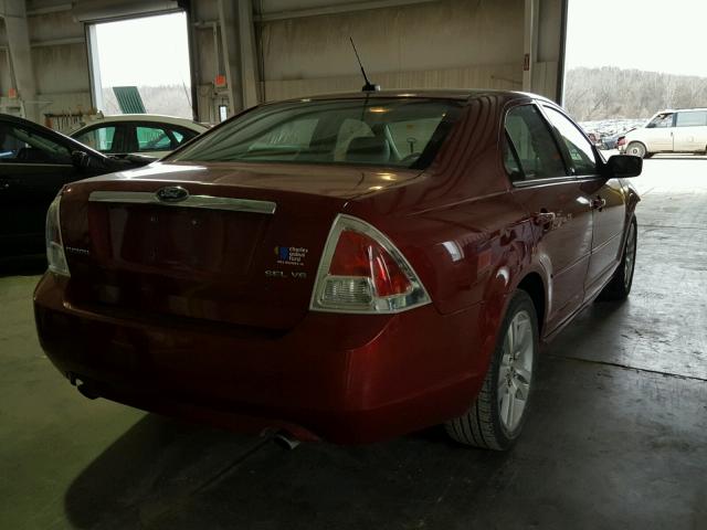 3FAHP08128R109427 - 2008 FORD FUSION SEL MAROON photo 4