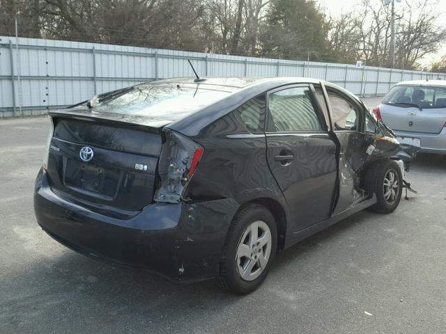 JTDKN3DU7A1036885 - 2010 TOYOTA PRIUS BLACK photo 4