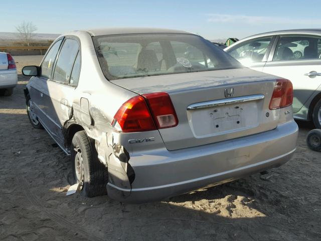 1HGES15572L058068 - 2002 HONDA CIVIC LX TAN photo 3