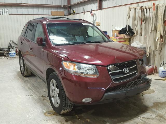 5NMSH13E87H008758 - 2007 HYUNDAI SANTA FE S MAROON photo 1