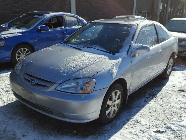 1HGEM22963L009873 - 2003 HONDA CIVIC EX SILVER photo 2