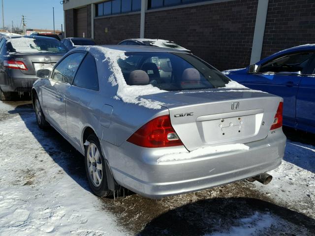 1HGEM22963L009873 - 2003 HONDA CIVIC EX SILVER photo 3