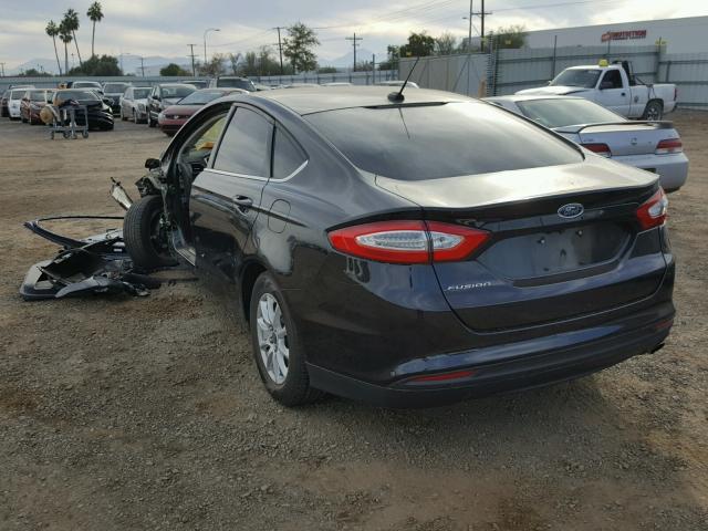 3FA6P0G77GR356731 - 2016 FORD FUSION S BLACK photo 3