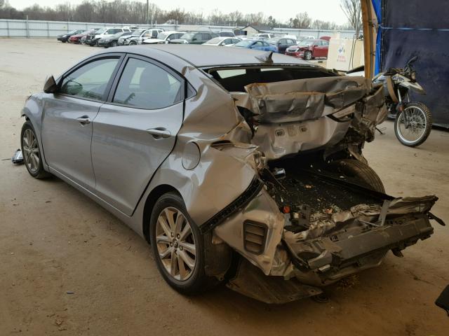 KMHDH4AE7EU082364 - 2014 HYUNDAI ELANTRA SE SILVER photo 3