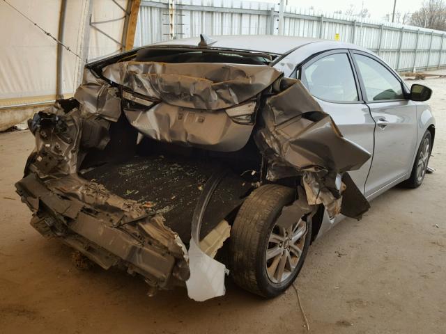 KMHDH4AE7EU082364 - 2014 HYUNDAI ELANTRA SE SILVER photo 4