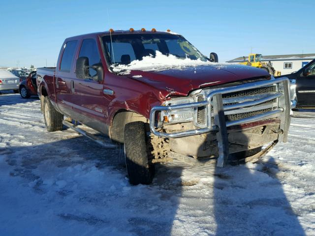 1FTWW31P15EC03009 - 2005 FORD F350 SRW S BURGUNDY photo 1