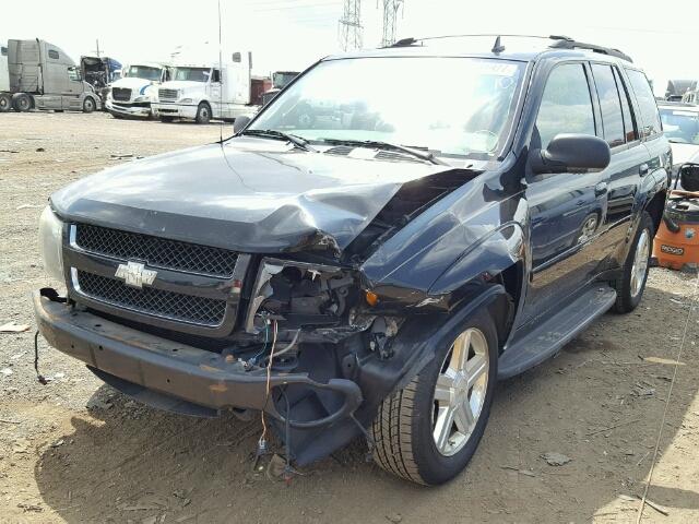 1GNDS13S682154802 - 2008 CHEVROLET TRAILBLAZE BLACK photo 2