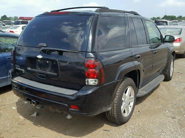 1GNDS13S682154802 - 2008 CHEVROLET TRAILBLAZE BLACK photo 4