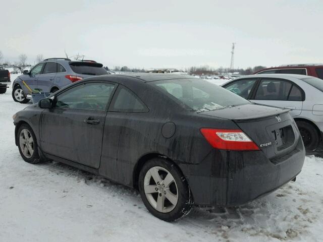 2HGFG12678H003984 - 2008 HONDA CIVIC LX BLACK photo 3