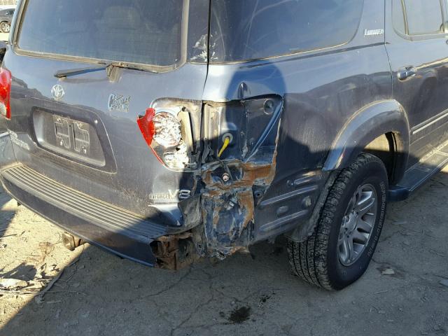 5TDZT38A35S247370 - 2005 TOYOTA SEQUOIA LI GRAY photo 9