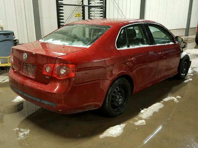 3VWDT71K06M619900 - 2006 VOLKSWAGEN JETTA TDI RED photo 4