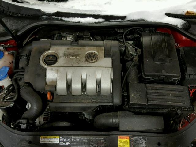 3VWDT71K06M619900 - 2006 VOLKSWAGEN JETTA TDI RED photo 7