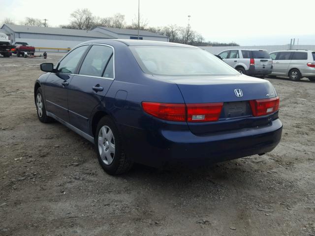 1HGCM56415A063913 - 2005 HONDA ACCORD LX BLUE photo 3