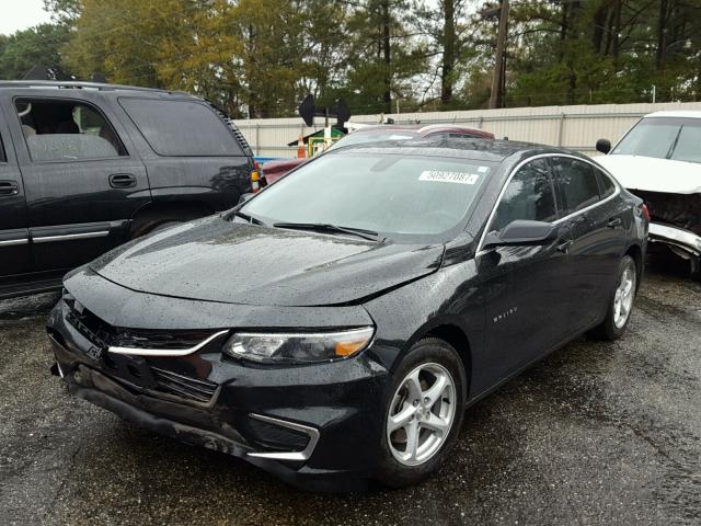 1G1ZB5ST1HF144194 - 2017 CHEVROLET MALIBU LS BLACK photo 2