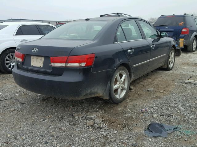 5NPEU46C98H348011 - 2008 HYUNDAI SONATA SE BLACK photo 4