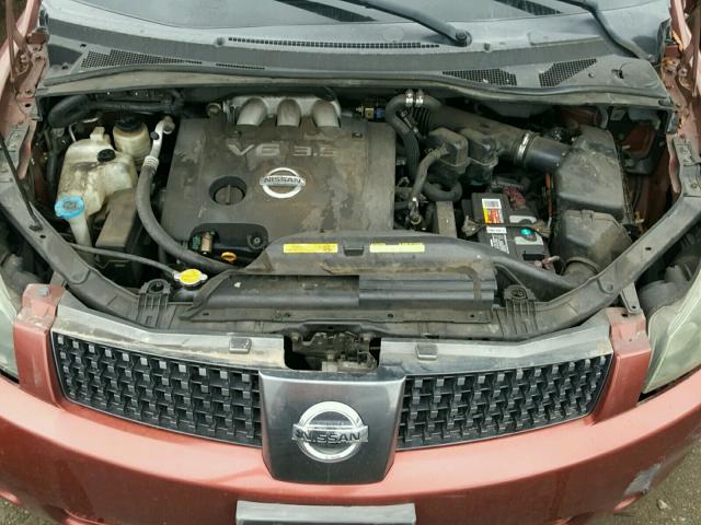 5N1BV28U04N325412 - 2004 NISSAN QUEST S RED photo 7