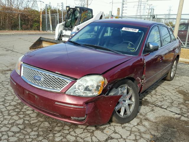 1FAFP25186G101361 - 2006 FORD FIVE HUNDR RED photo 2