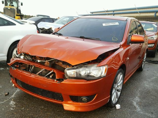 JA3AU86W79U023492 - 2009 MITSUBISHI LANCER GTS ORANGE photo 2