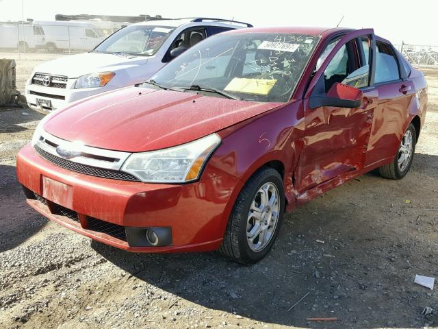 1FAHP36N19W260779 - 2009 FORD FOCUS SES RED photo 2