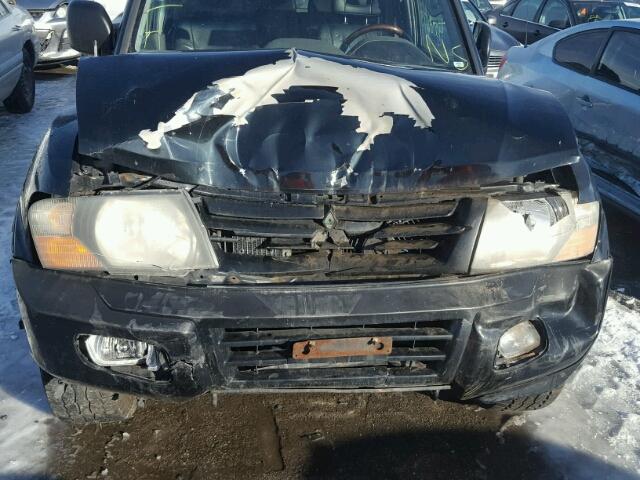 JA4MW51R12J010621 - 2002 MITSUBISHI MONTERO LI BLACK photo 7