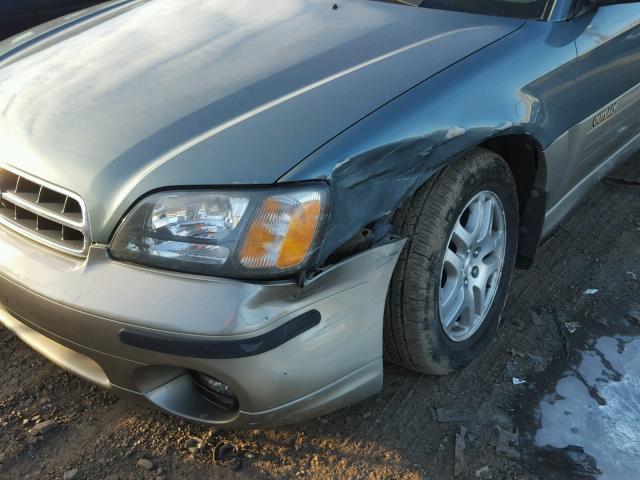 4S3BH665327660731 - 2002 SUBARU LEGACY OUT GREEN photo 9