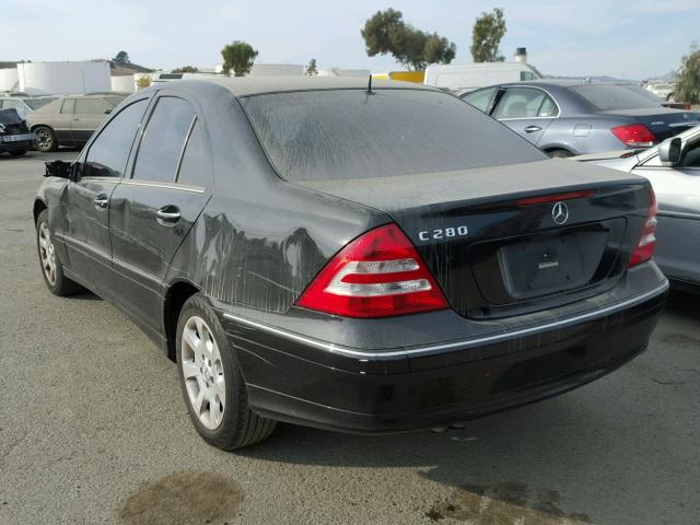 WDBRF54HX6A840128 - 2006 MERCEDES-BENZ C GENERATI BLACK photo 3