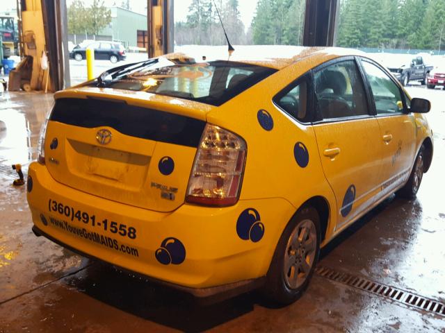 JTDKB20U783320752 - 2008 TOYOTA PRIUS YELLOW photo 4