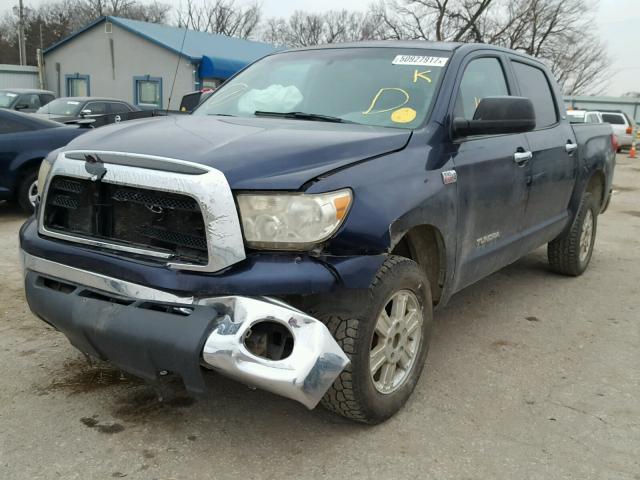 5TFDV54157X032396 - 2007 TOYOTA TUNDRA CRE BLUE photo 2