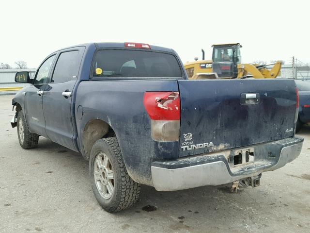 5TFDV54157X032396 - 2007 TOYOTA TUNDRA CRE BLUE photo 3