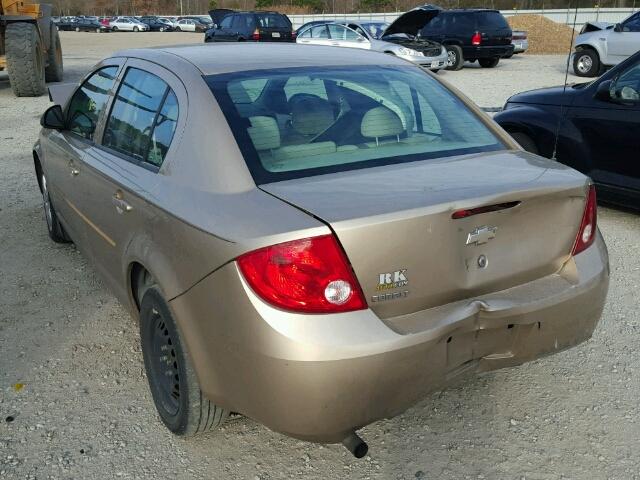 1G1AK52FX57624182 - 2005 CHEVROLET COBALT TAN photo 3