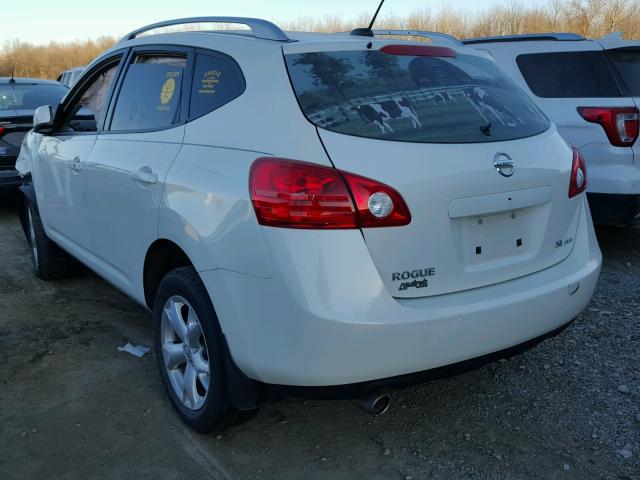 JN8AS58V59W441813 - 2009 NISSAN ROGUE S WHITE photo 3