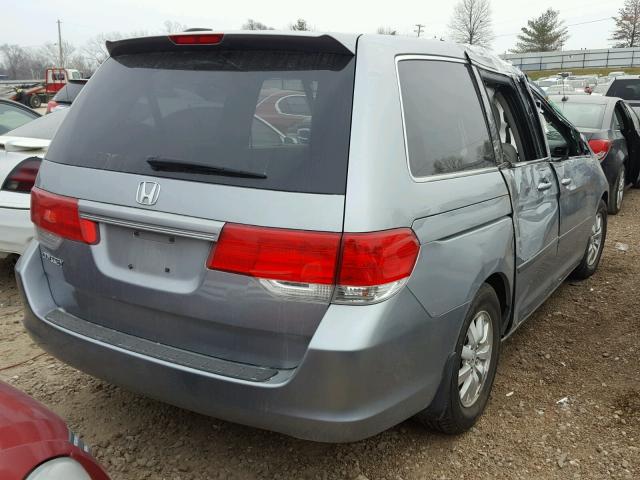 5FNRL38498B078460 - 2008 HONDA ODYSSEY EX BLUE photo 4