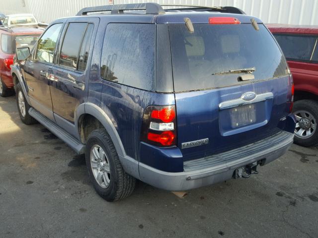 1FMEU63E26UB28578 - 2006 FORD EXPLORER X BLUE photo 3