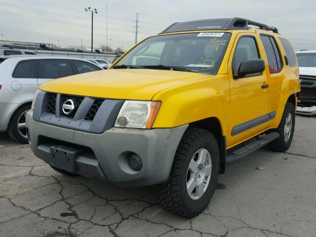 5N1AN08W25C650674 - 2005 NISSAN XTERRA OFF YELLOW photo 2