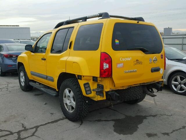 5N1AN08W25C650674 - 2005 NISSAN XTERRA OFF YELLOW photo 3